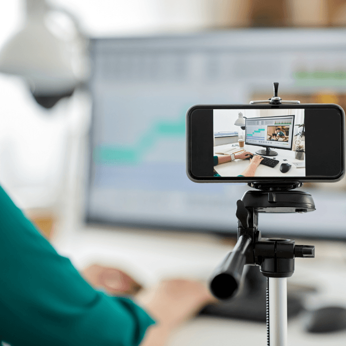 manutenção industrial analisada por video